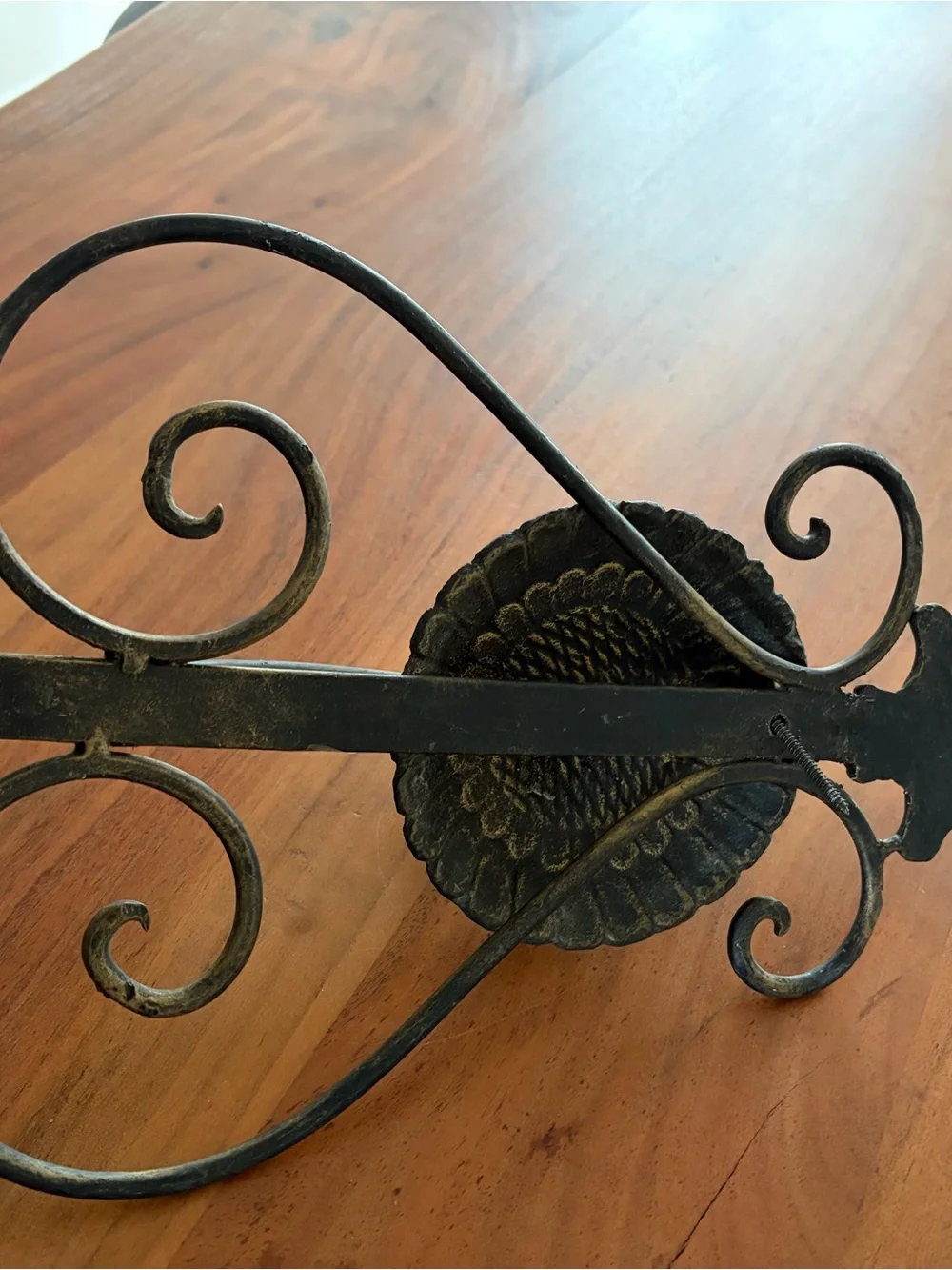 Decorative Black metal goth witchy wall hung candle holder